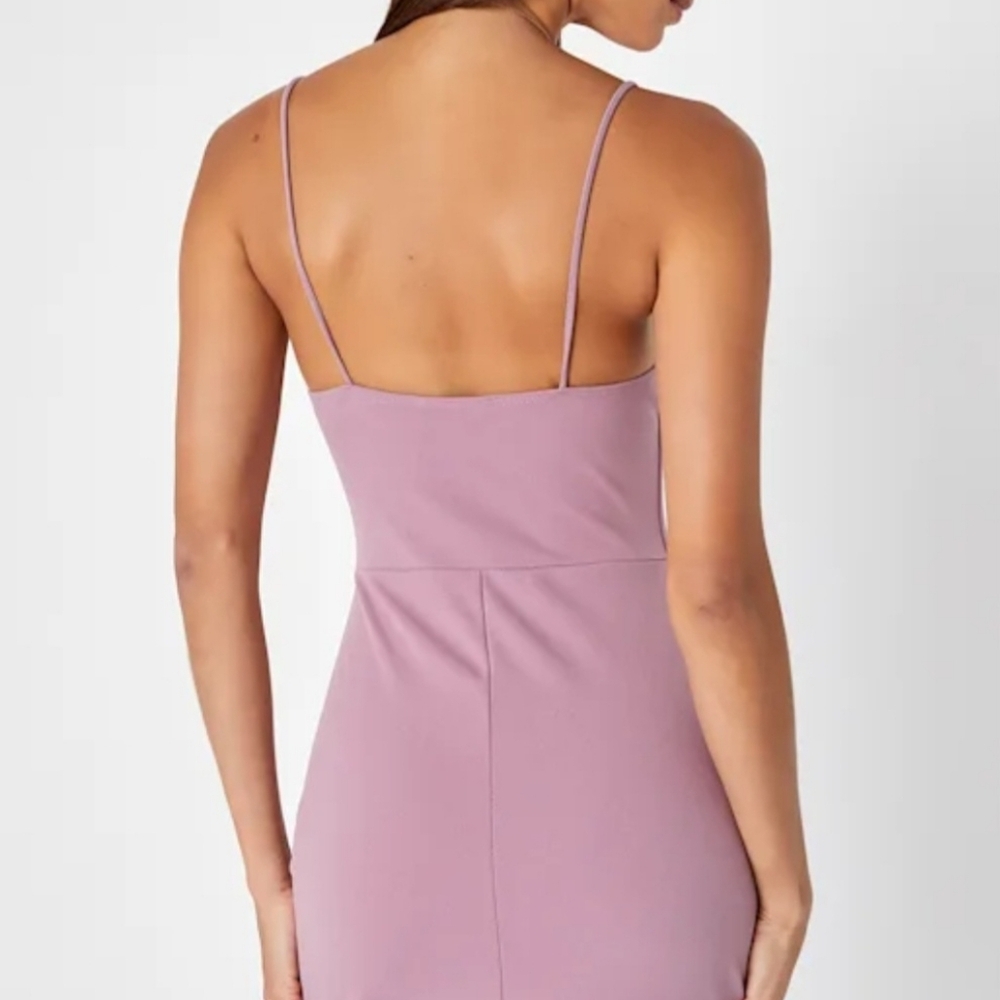 Lulus Forever Your Girl Mauve Body Con Mini Dress. Sz XL - Picture 4 of 10